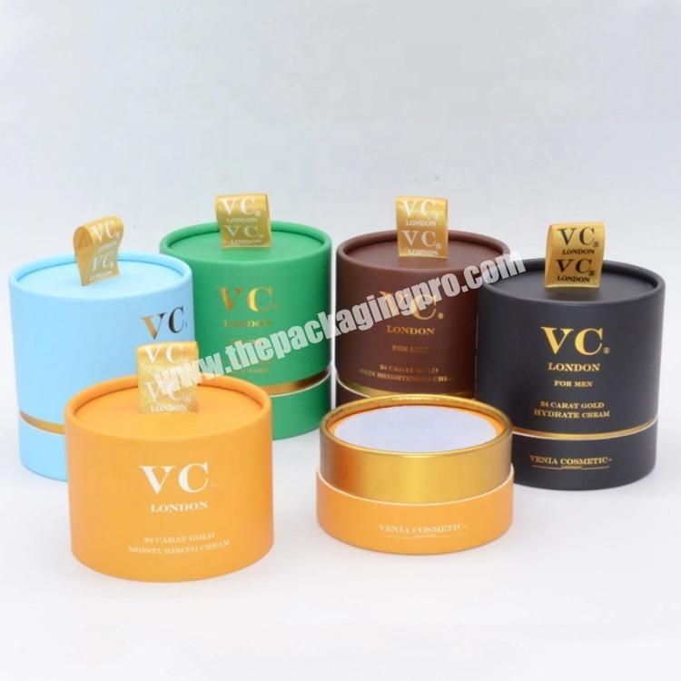 Luxury Origami Paper Tube Packing Box with Bottom Holder for Cosmetic Perfume