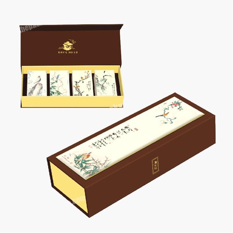 Luxury Packaging Case EVA Sponge Satin Insert Cardboard Paper Custom Wine Set Tea Gift Boxes