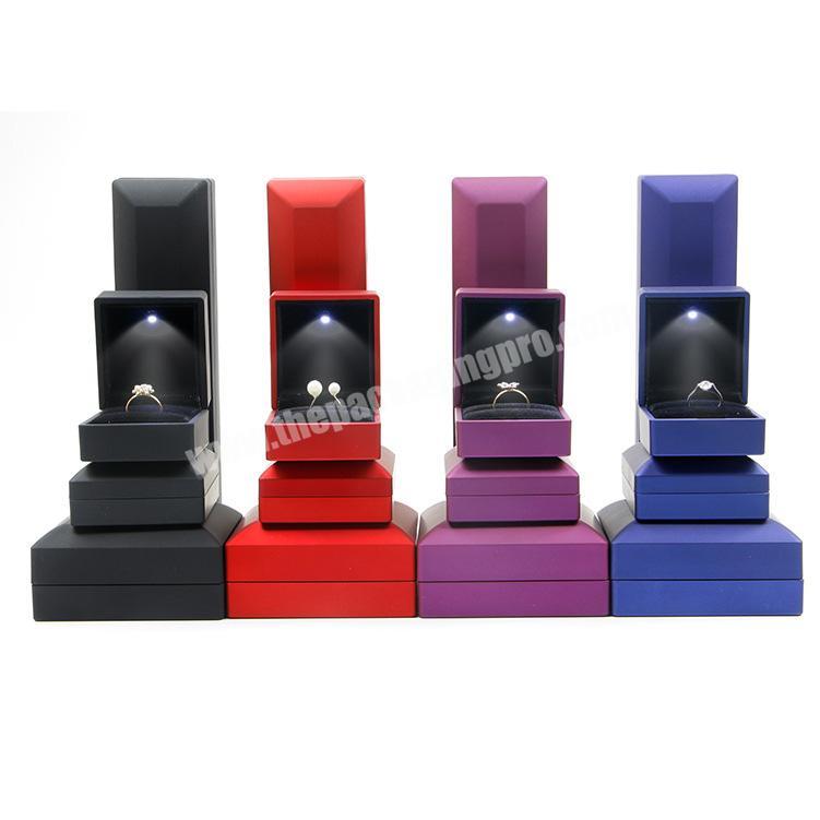 Luxury Packaging Proposal Ring Jewelry Ring Box With Led Light For Ring