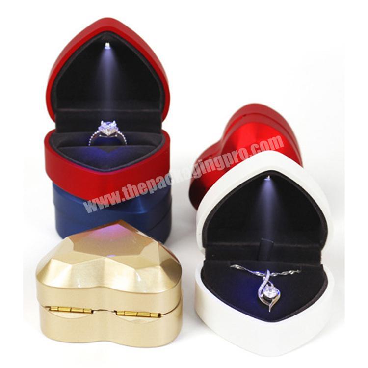 Luxury Packaging proposal ring jewelry ring box with led light For Ring