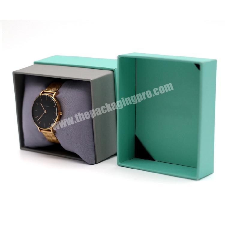 Luxury  Paper Cardboard  Full Color Printing  Cube Shape Lift Off Wrist Watch Display Box Custom Logo