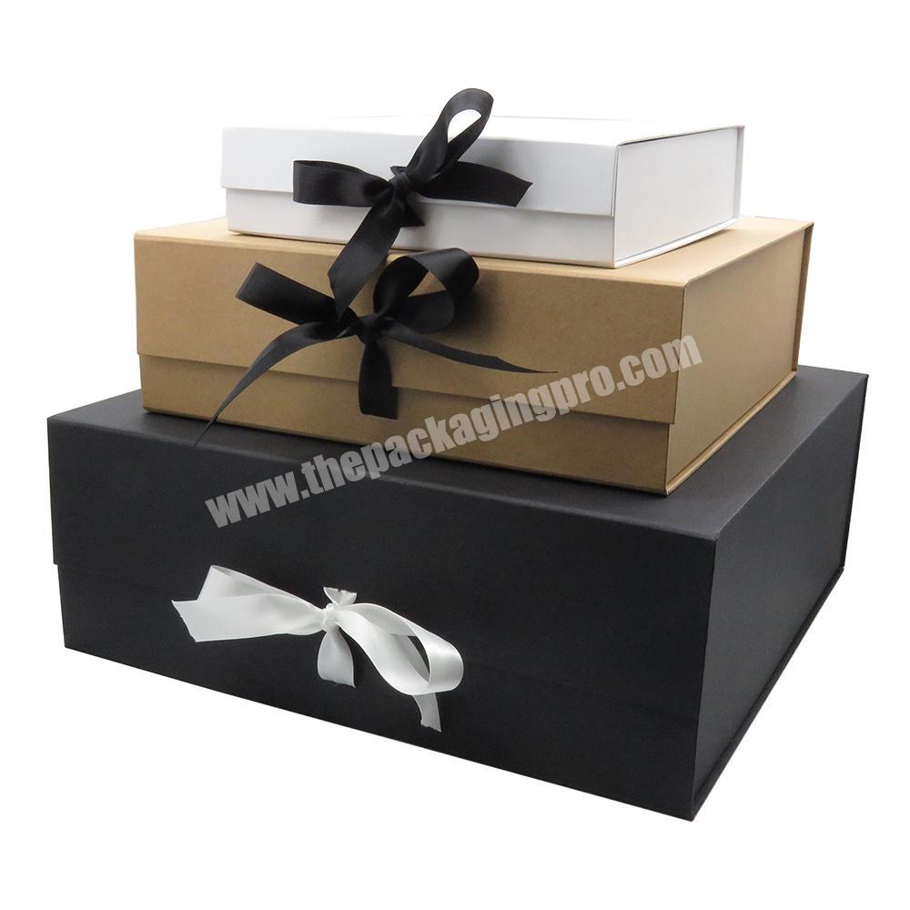 Luxury paper package white custom magnetic gift packaging box