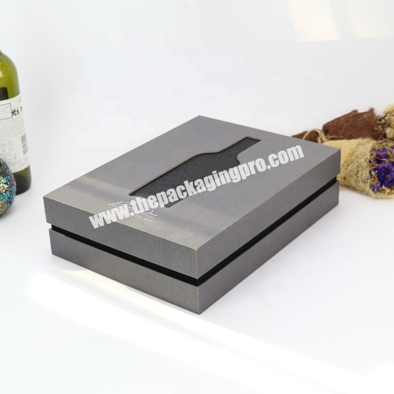 Luxury paris single wine glass box wine bottle box packaging boxes with insert