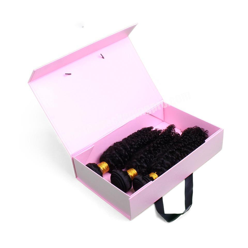 luxury pink bundle custom hair packaging boxes