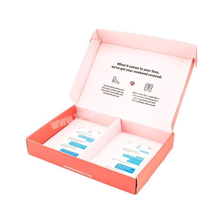 Luxury Pink Color Shipping Box Private Label Mailer Box Pink Shipping Boxes For  Apparel