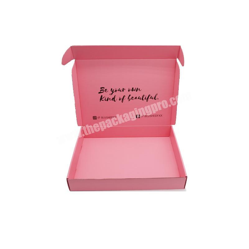 Luxury pink custom corrugated box for girlfriend