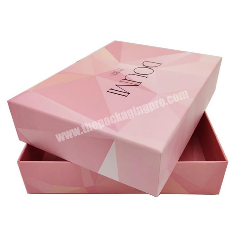 Luxury Pink Custom Logo Cardboard Cosmetic Set Gift Packaging Box With Insert