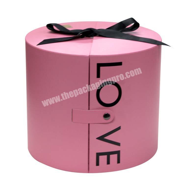 Luxury pink Printing Custom Design Cardboard Flowers surprise Shape Packaging Gift flower Box