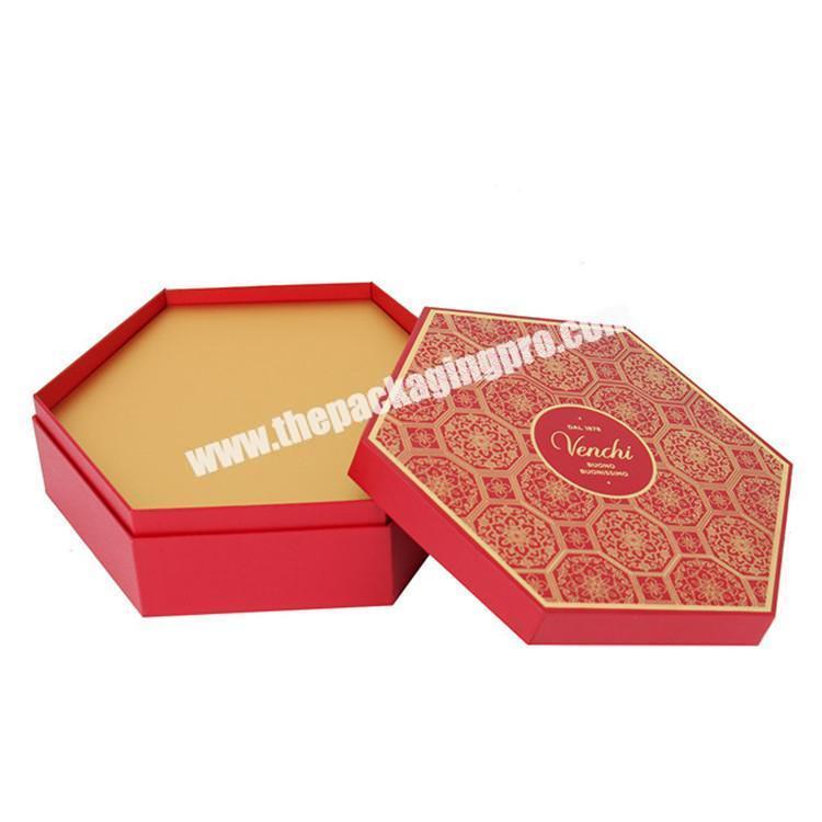 luxury premium sexangle christmas pastry packaging box