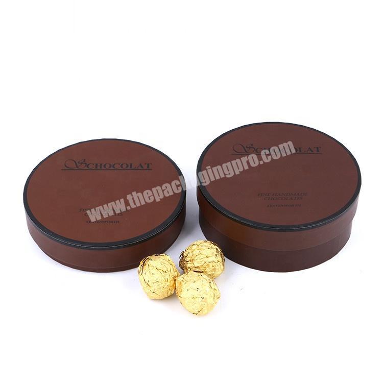 Luxury Printing Cardboard Paper Packaging Small Round Sweet Candy Chocolate Gift Box With Lid