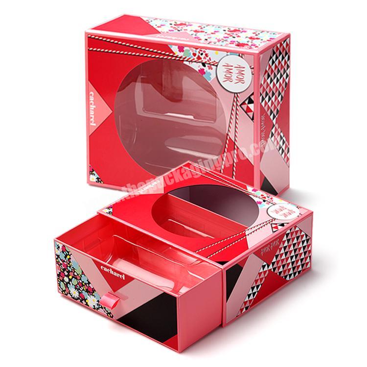 Luxury printing paper drawer box with transparent window