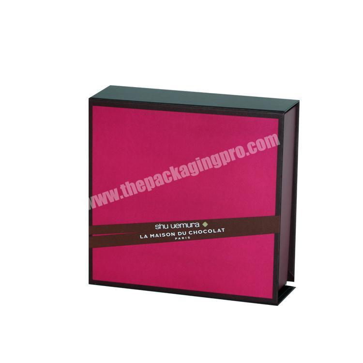 Luxury red brand cosmetics folding box gift packaging paper box with logo for shipping box