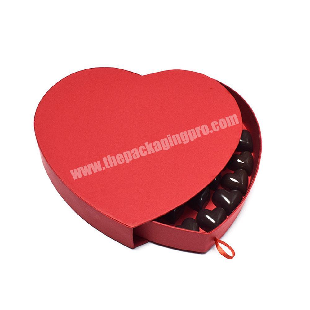 Luxury red chocolate gift sliding drawer boxes packaging