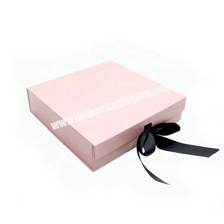 Luxury Ribbon Magnetic Cardboard Paper Packaging Bridesmaid Gift Box For Jewelry