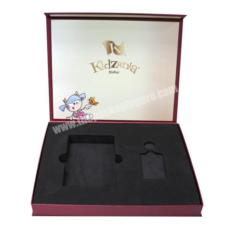 Luxury Rigid gift paper box packaging with EVA for bottle