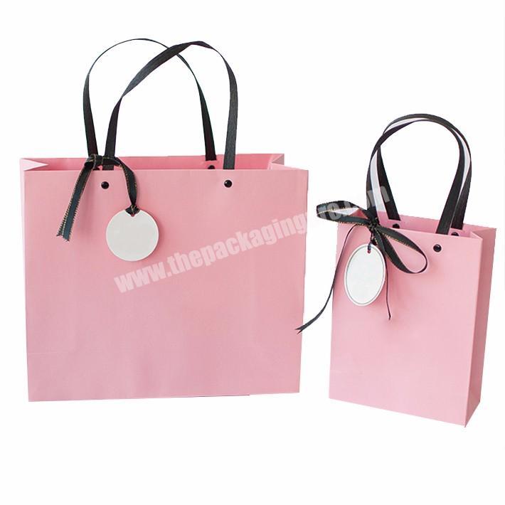 Luxury shopping packaging custom matte boutique retail paper gift bags