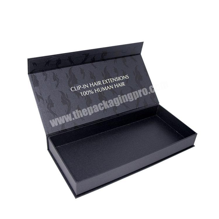 Luxury Simple Black Cardboard Private Label Sexy Lingerie Storage Box Packaging Clothes With Customization