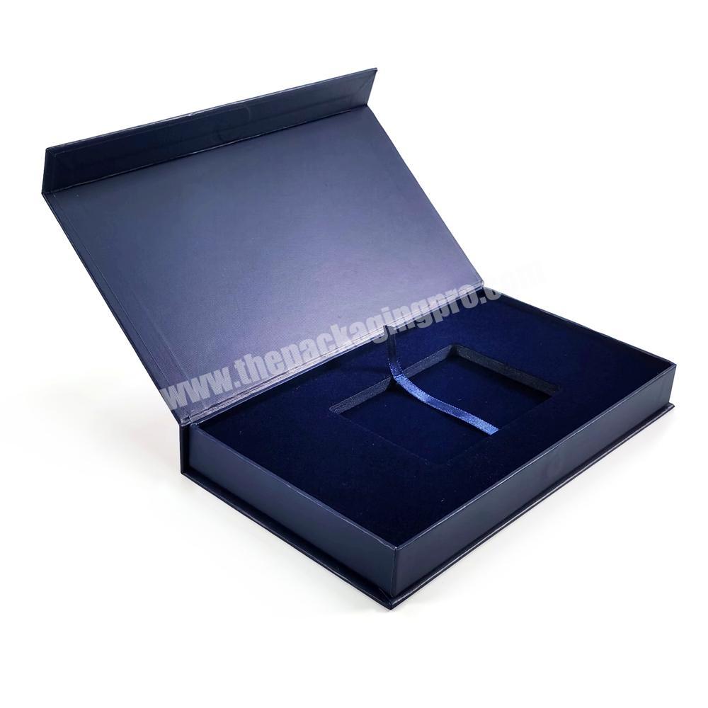 Luxury Small Magnetic Flap Closure Gift Packaging Rigid Paper Custom Printed Hinged Lid Cardboard Box with EVA