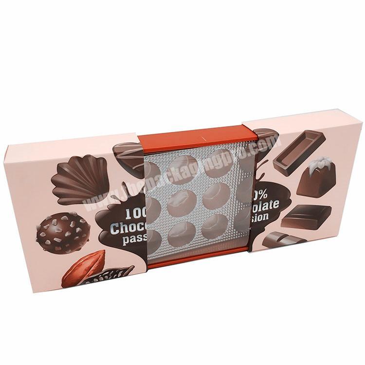 Luxury Soft Touch Smooth Dividers Cardboard Paper Packaging Sweet Chocolate Gift Box