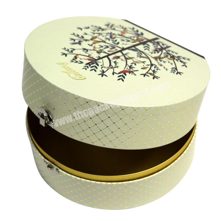 Luxury Special cardboard half round shape paper gift packaging box with lid