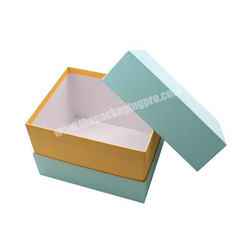 Luxury Sturdy Rigid Lid And Base Box With Foil Gold Border Packaging Box