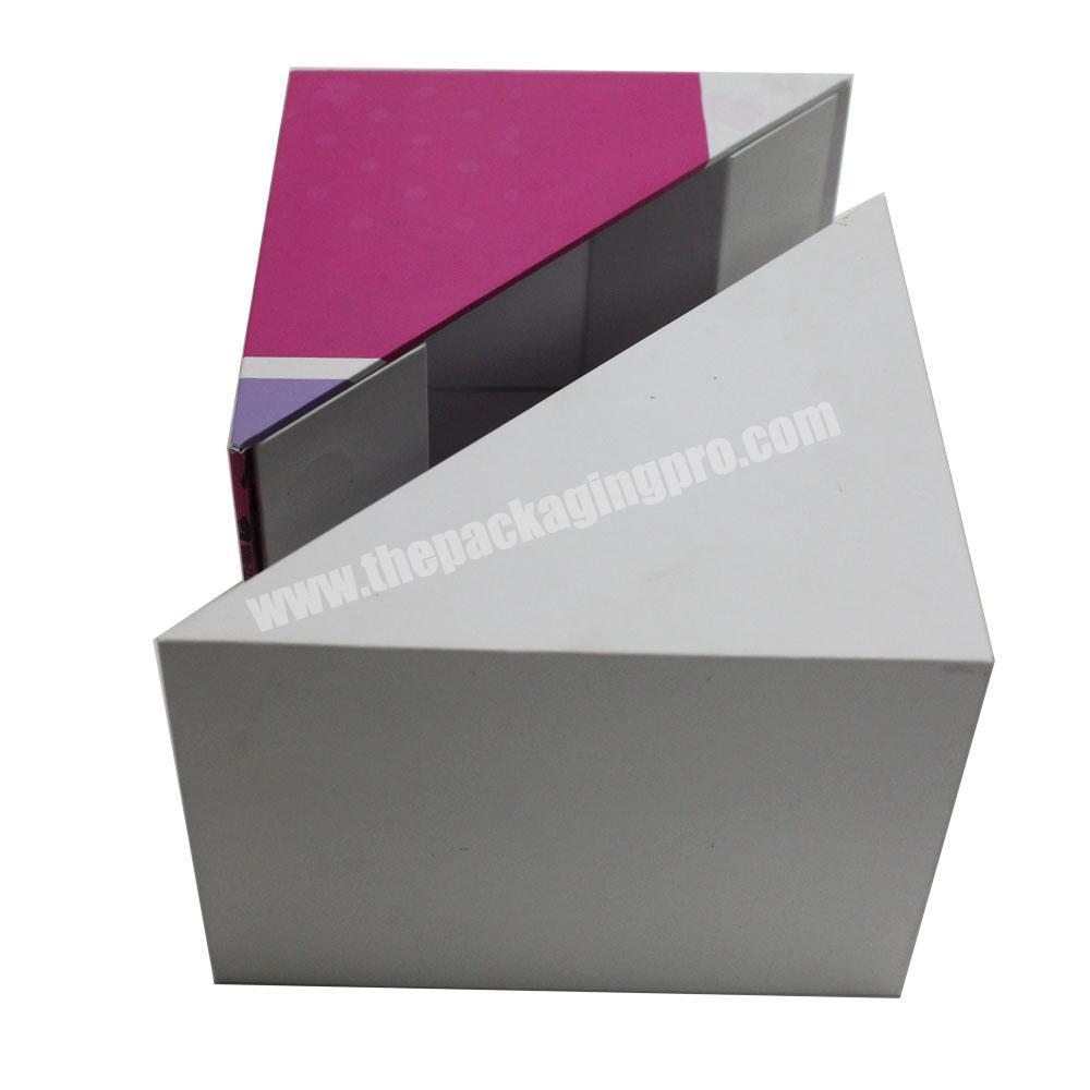 Luxury Unique Design Cardboard Handmade  Custom Triangle Shaped Box Packaging for Gift