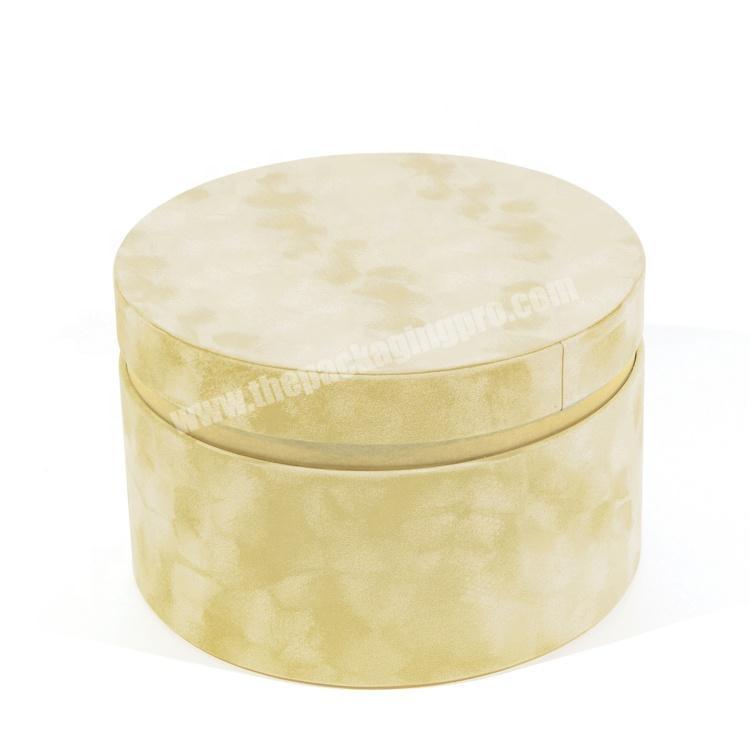Luxury Velvet Cosmetic Round BoxesPaper Cardboard Perfume Gift Packaging Box