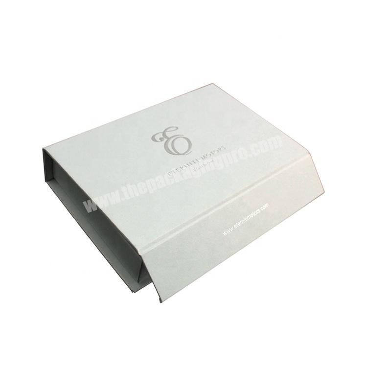 luxury white color magnetic gift box sliver foil special paper pink flip box
