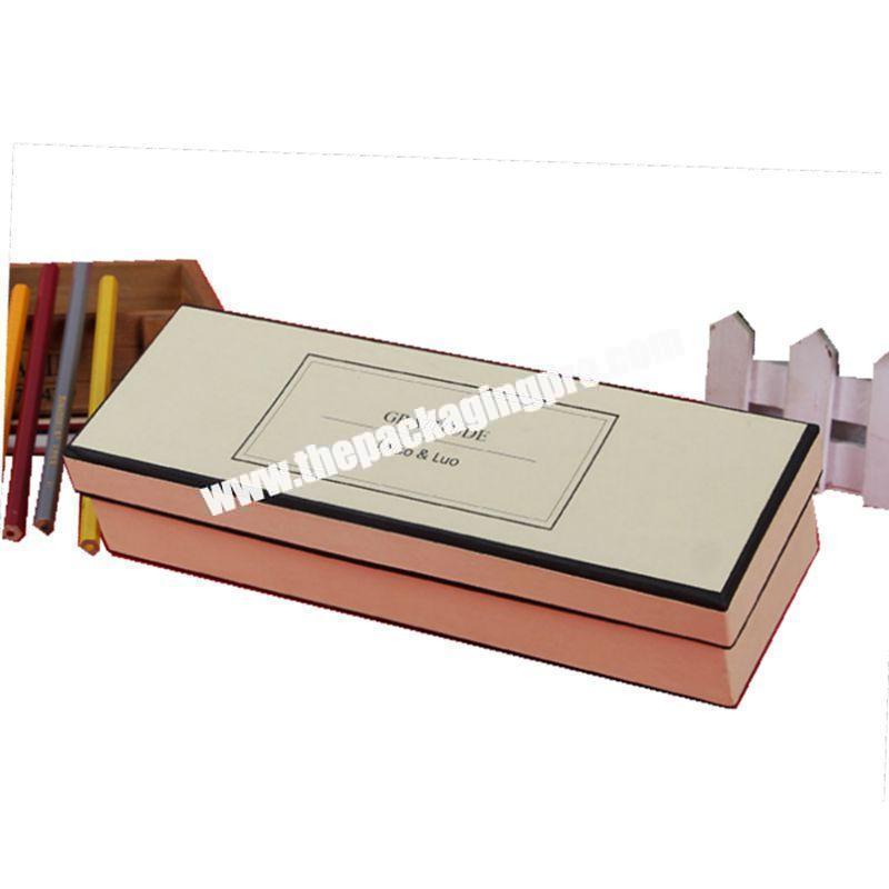 Luxury white custom logo draw tools packaging box for pen pencil off white