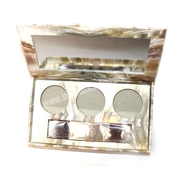 Luxury White Marble Glitter Magnetic Eyeshadow Palette Mirror Packaging