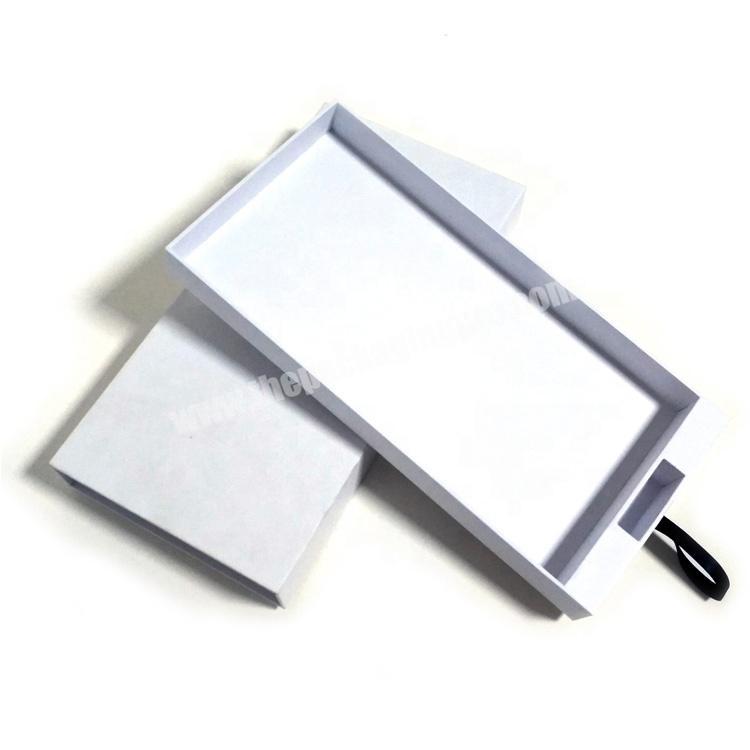 Luxury White Mini Wedding Paper Packaging Keychain Clothing Jewelry Gift Box