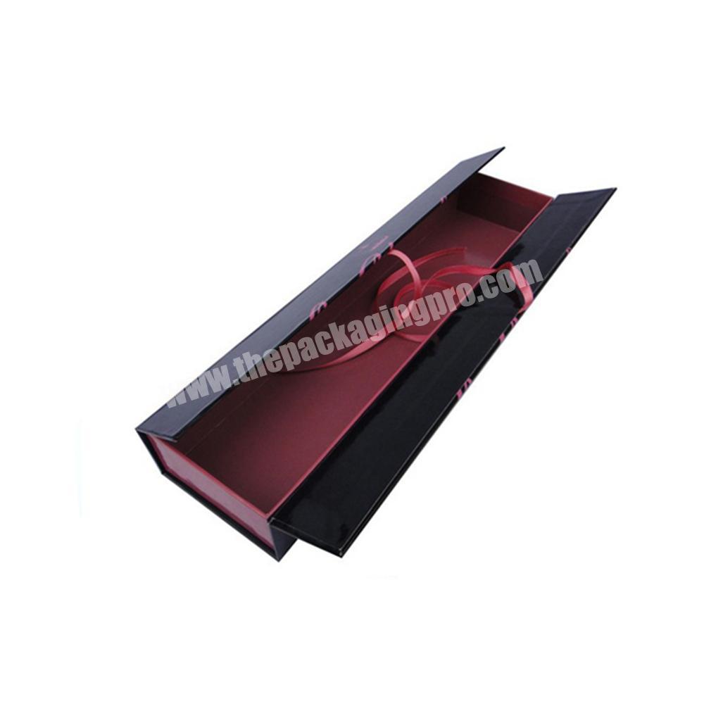 Luxury wig gift custom paper magnetic black hair extension packaging box