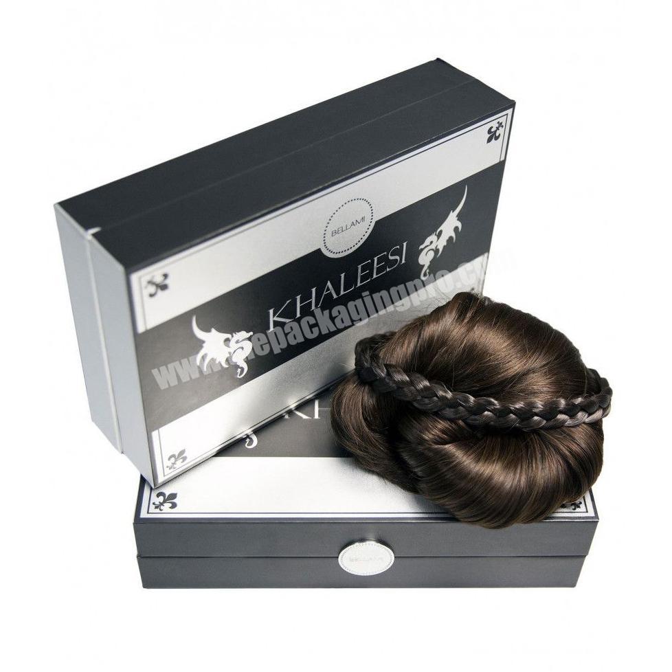 luxury wig packaging box custom printed logo