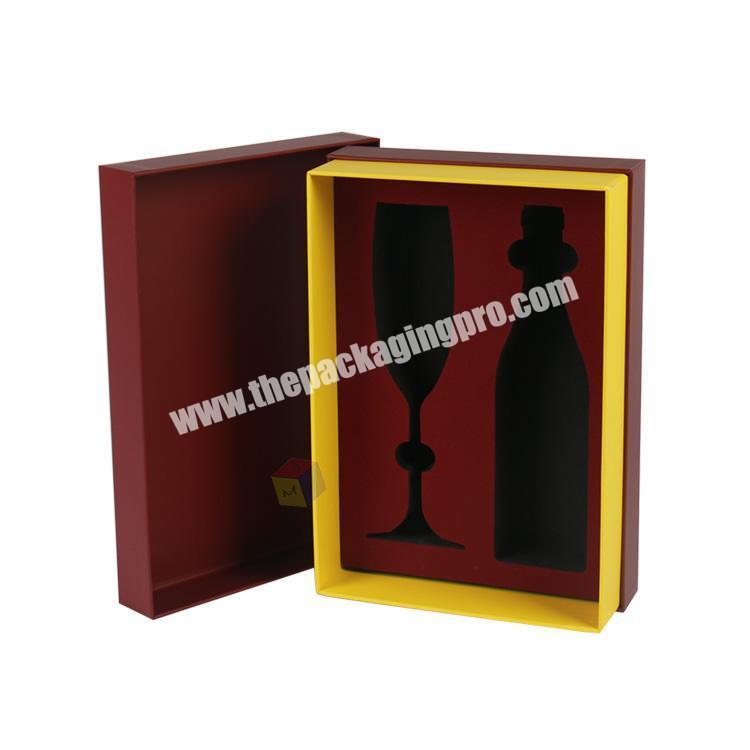 luxury wine glass and wine bottle gift boxes set