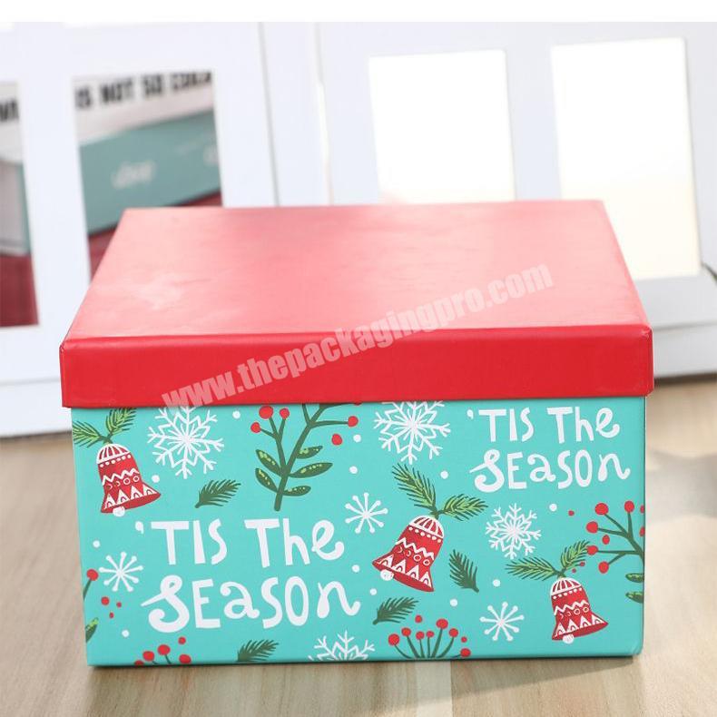 Luxury Xmas Hardcover Packing Cardboard Christmas eve gift box wholesale in Guangzhou
