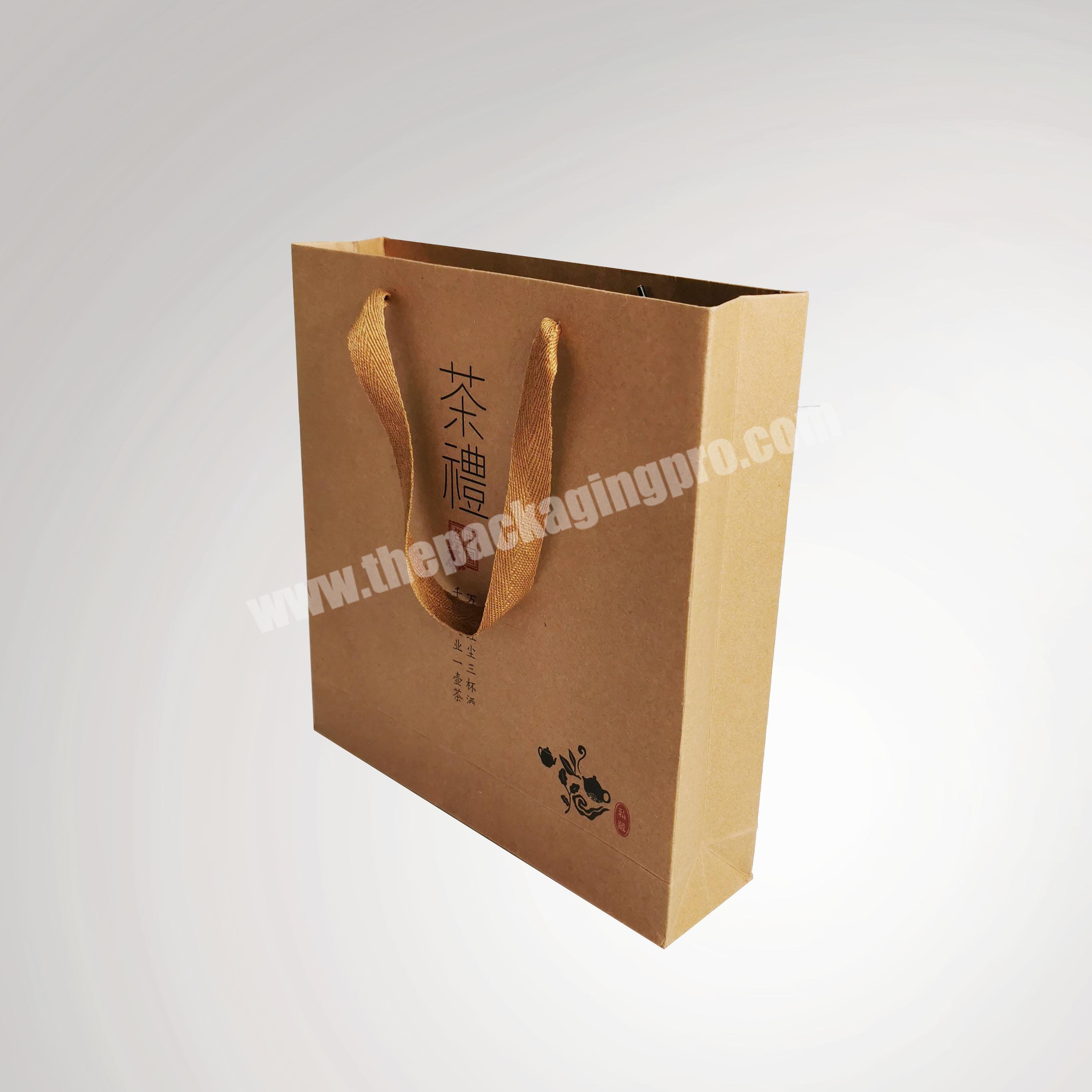 Made in China Recycle branded kraft paper shopping bags