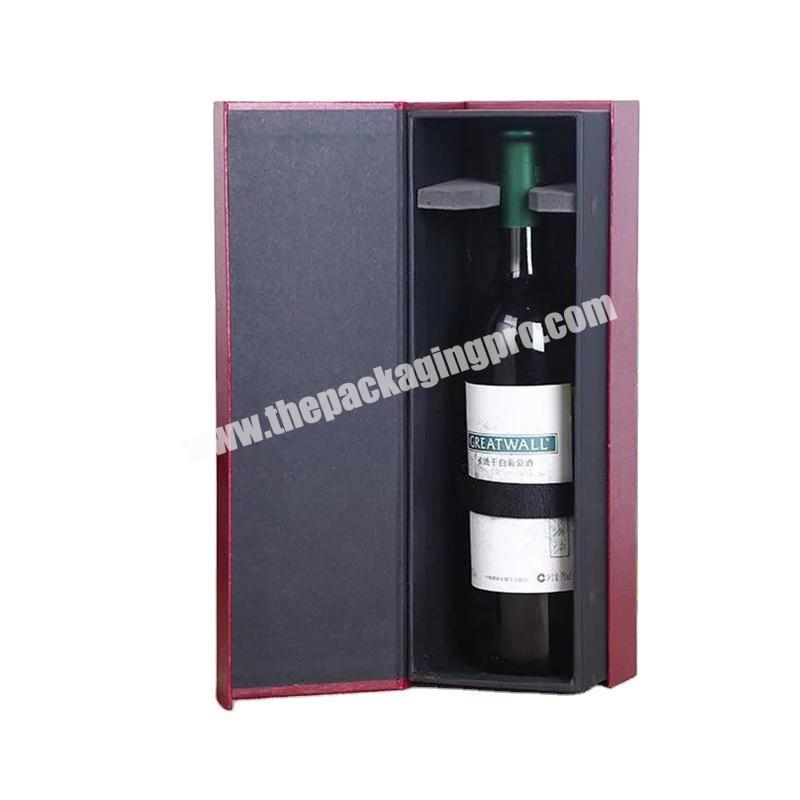 Magnetic Closure Wine Folding Paper Box Magnetic Box For Red Wine