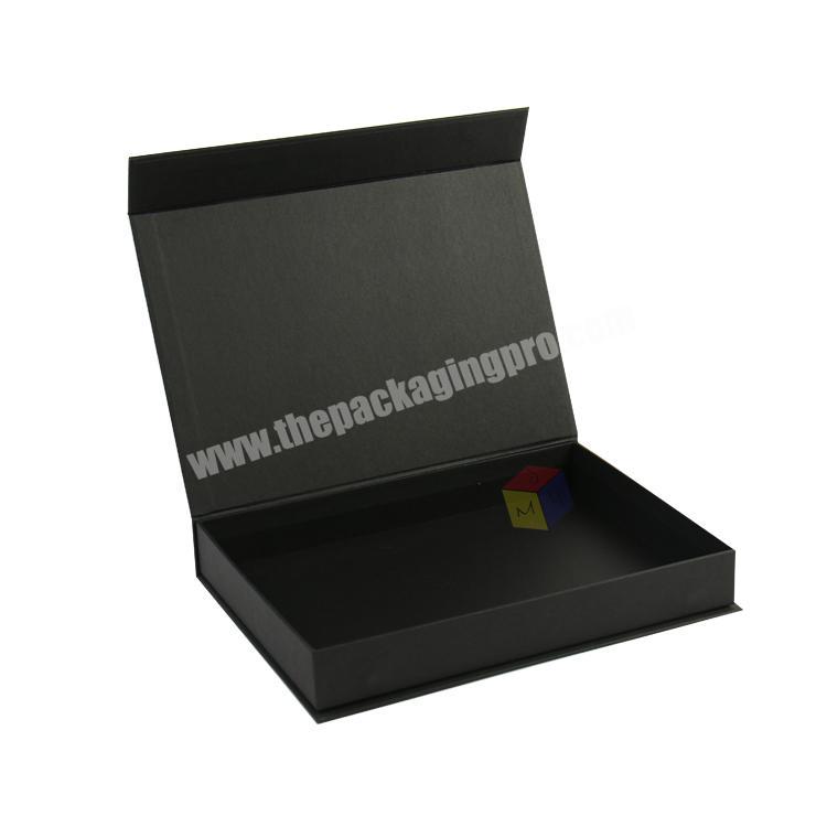 magnetic lock box custom collapsible gift a4 black box with magnet lid