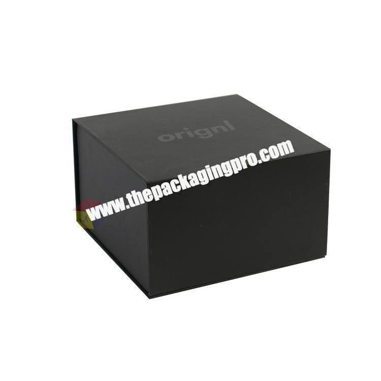magnetic rigid folding matte black magnetic clothing box