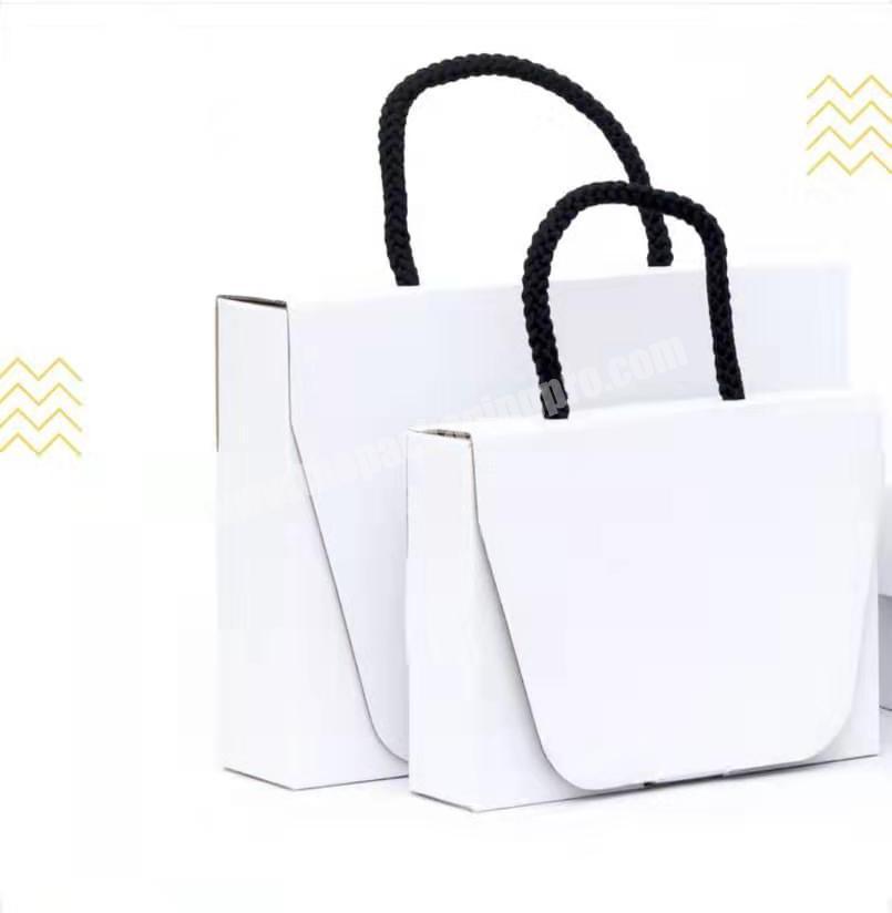 Magnetic Shopping bag modern  luxury colourful  apparel packaging paper bag