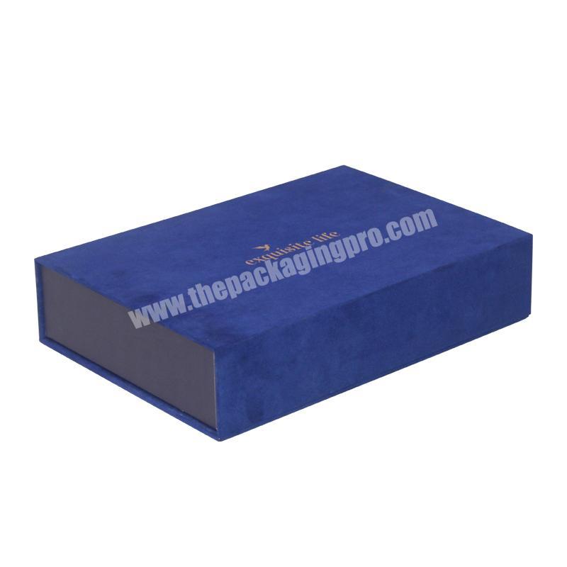 Manufacture Cardboard Velvet Boxes Magnetic Gift Box Clothing Box Packaging