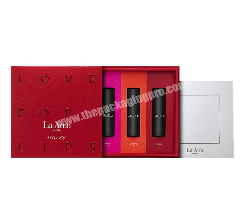 Manufacture makeup packaging custom luxury lipstick box packaging