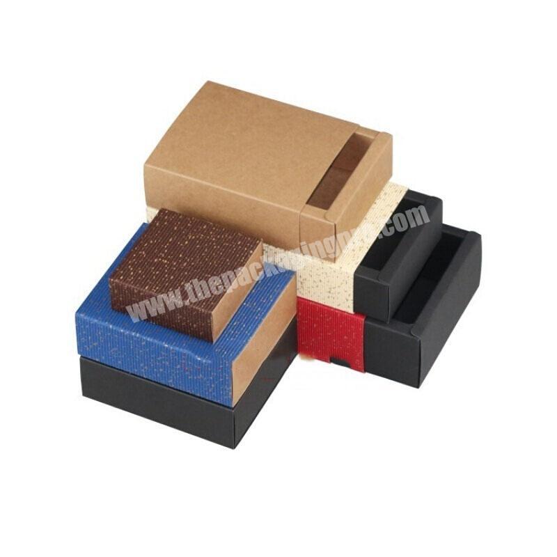 Manufacture supplier Customized Design Size Mini  Drawer Shape Kraft Packaging Box for small cup lip stick