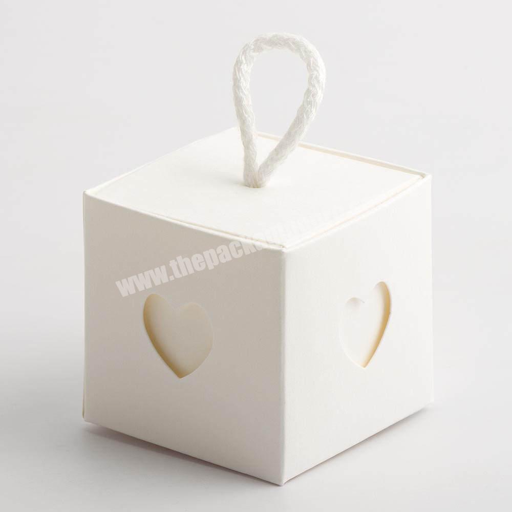 Manufacturer Custom Design Small Eco-friendly Candle Gift Packing Box with String Handle