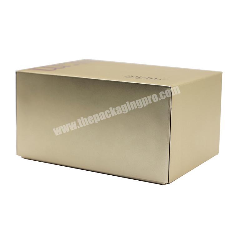 Manufacturer Custom Printed Gold Foil Logo Luxury Gift Hard Paper Packaging Box with Lid
