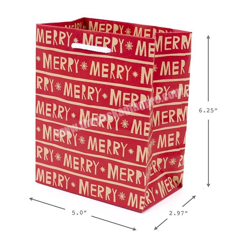 Manufacturer custom printing special Christmas gift bag paper bag wedding tote bag