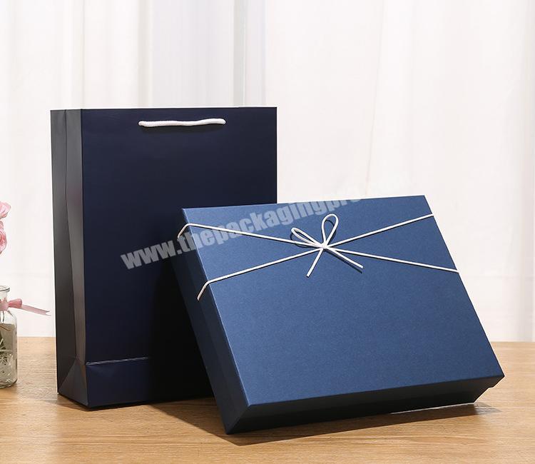 Manufacturer custom rectangular blue gift box, empty box gift box
