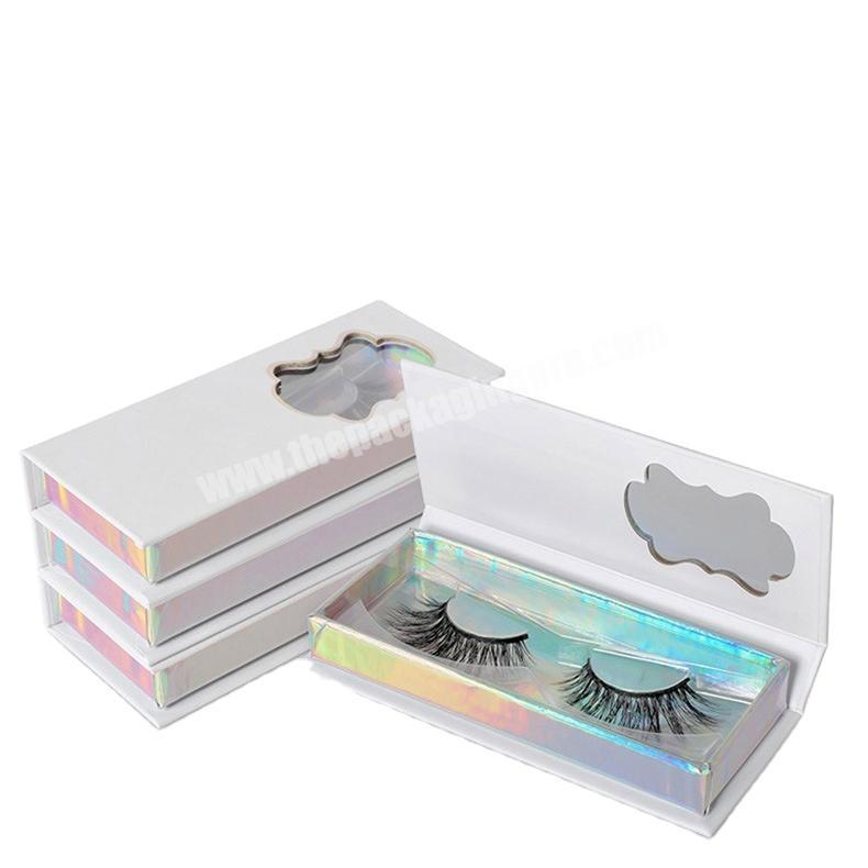 Manufacturer customized cosmetic packaging eye shadow box printing holographic 25mm eyelashes with custom packaging box