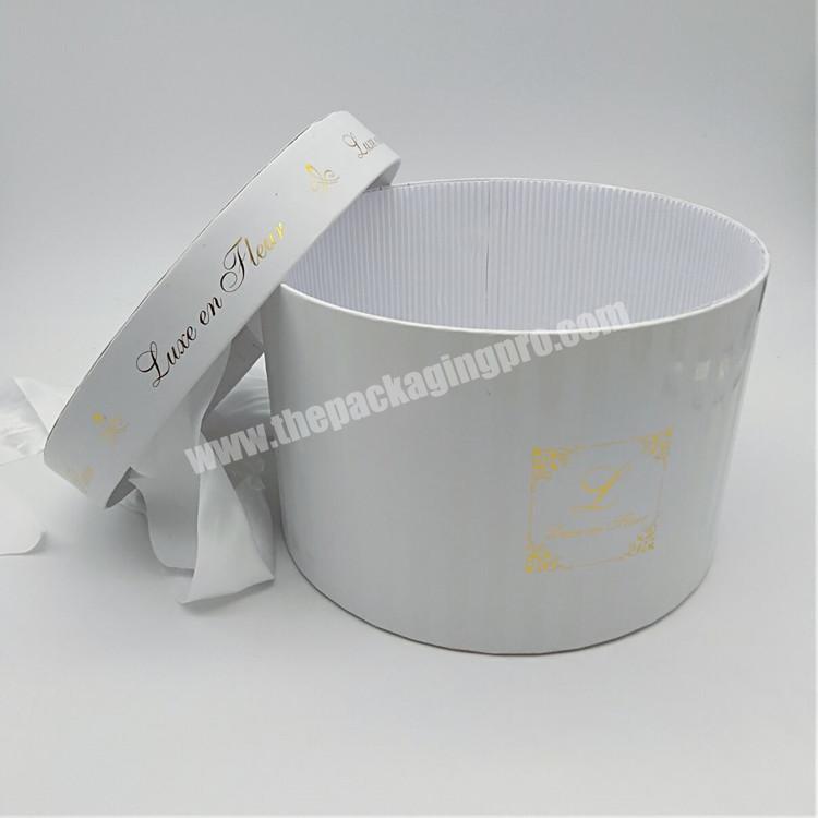 Manufacturer luxury round paper flower hat box