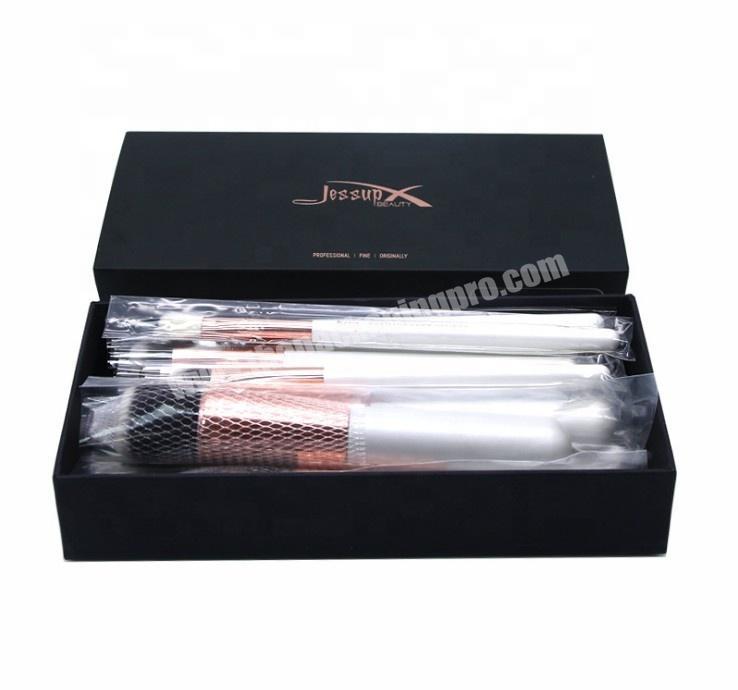 Manufacturers custom bamboo makeup brush packaging box high-end makeup tools packaging box